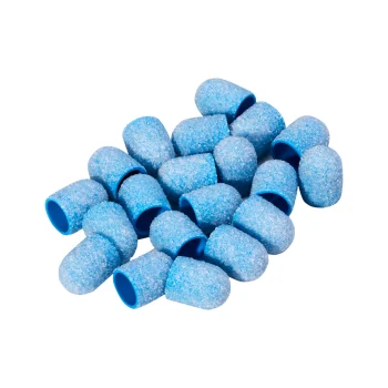 Exo Blue Abrasive Caps for Pedicure 10mm Grit 60 (20 pcs)