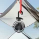 USB desk fan with battery and flexible tripod stand, black