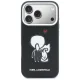 Karl Lagerfeld Karl & Choupette Back Logo MagSafe Dėklas iPhone 17 Pro Telefonui, Juodas