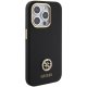 Guess Silicone Logo Strass 4G dėklas iPhone 15 Pro, juodas