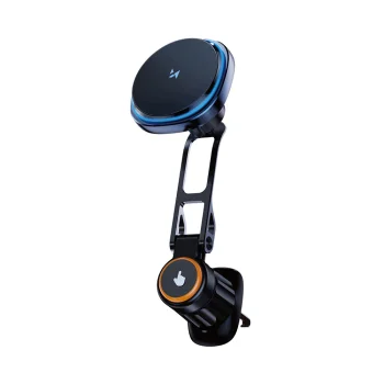 Wozinsky WCT5-6S2Y Car Holder with Qi/MagSafe 15W Wireless Charger, Black