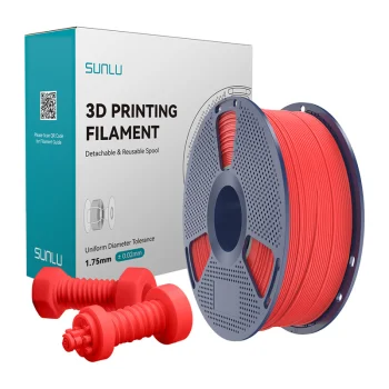 Sunlu High-Speed ABS 3D spausdintuvo plastikas 1.75 mm, 1 kg, raudonas