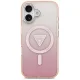 Guess IML Gradient Triangle Logo MagSafe dėklas iPhone 17, rožinis