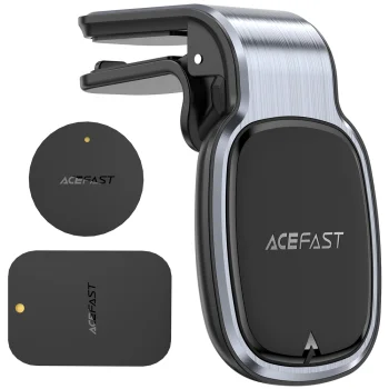 Acefast D16 magnetinis automobilinis laikiklis į groteles, pilkas