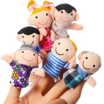 Kruzzel 00022391 Finger Puppet Set, 6 pcs, Family