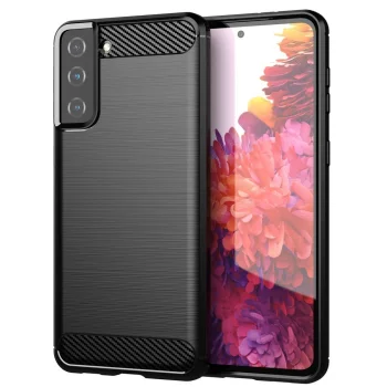 Dėklas Samsung Galaxy S21+ 5G (S21 Plus 5G), TPU Carbon Case, juodas