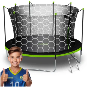Neo-Sport NS-13W231 sodo batutas 404 cm (13 ft) su vidiniu tinklu ir kopėčiomis