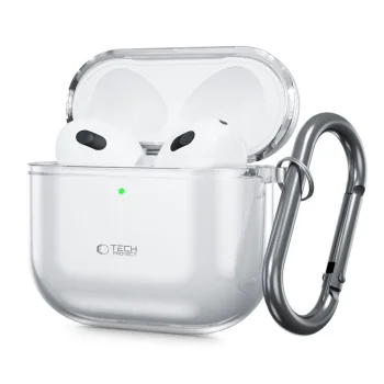 Tech-Protect FlexAir dėklas Apple AirPods 4, skaidrus