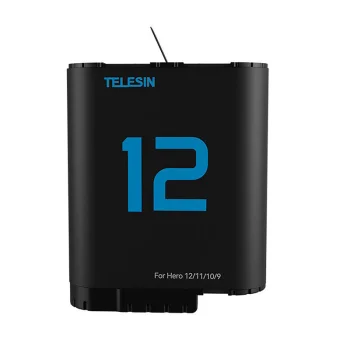 Telesin išorinė baterija ir įkroviklis GoPro Hero 5-12 baterijoms, 10000 mAh