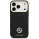 Guess Grained Strass Logo MagSafe dėklas iPhone 17 Pro telefonui, juodas