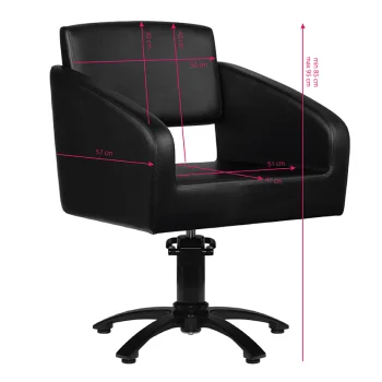 Hairdressing Chair Gabbiano Bergen, Black