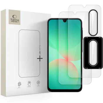 Tech-Protect Glass Set+ Tempered Glass for Samsung Galaxy A26 5G, Transparent
