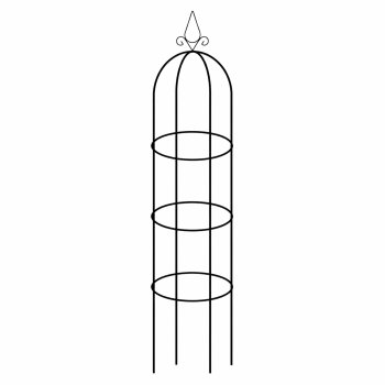 Metalinė sodo pergola augalams, 196 cm, juoda