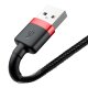 Baseus Cafule USB į Lightning laidas, 1.0 m, 2.4A, Raudonas/Juodas