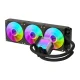 Procesoriaus vandens aušintuvas DarkFlash CB360 ARGB 3x120mm 300W, juodas