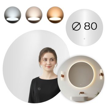 Apvalus LED vonios veidrodis Modernhome 139630, 80 cm