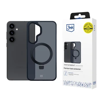 3MK Protection Smoke Case Mag&Stand dėklas Samsung Galaxy S25, juodas