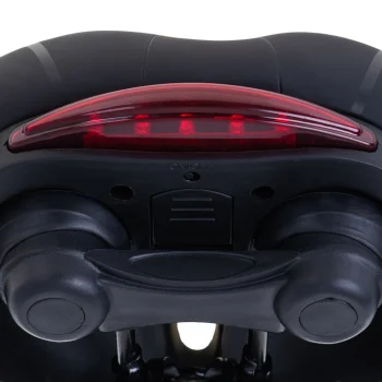 Dviračio balnelis Rallex su elastingomis putomis ir LED žibintu, juodas