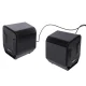 Kompiuterinės kolonėlės Audiocore AC865 B 6W USB 3.5mm su LED, juodos