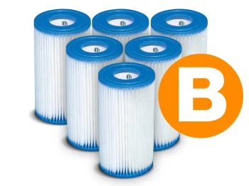 Intex 29005 B tipo popieriniai baseino siurblio filtrai, 6 vnt.