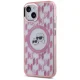 Karl Lagerfeld dėklas iPhone 15 telefonui IML Monogram Choupette MagSafe, rožinis