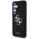 Guess Silicone Big 4G Logo Bottom Script dėklas Samsung Galaxy S25, juodas