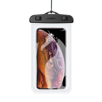 Ugreen LP186 60959 case waterproof IPX8 for 4-6.5\" smartphone - black and transparent