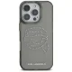 Karl Lagerfeld IML Rhinestones Karl Head dėklas iPhone 16 Pro telefonui, juodas