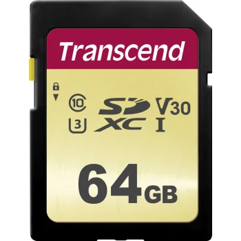 Atminties kortelė Transcend SDXC 500S 64GB UHS-I U3 V30 Class 10
