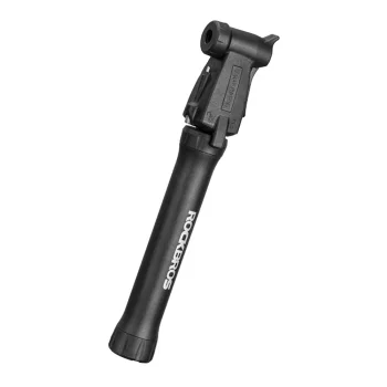 Rankinė dviračio pompa ROCKBROS TM-1701P 80 PSI Presta ir Schrader ventiliams, juoda