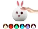 Kids Bunny Night Light with RGB LED, Remote and USB