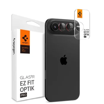 Kameros apsauginis stiklas Spigen Optik Pro iPhone 17 Air, 2 vnt., juodas