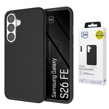 3mk Fortis MagCase dėklas telefonui Samsung Galaxy S26 FE, juodas