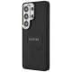 Guess Saffiano Peony Embossed Ring MagSafe dėklas Samsung Galaxy S26 Ultra, juodas
