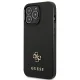 Guess Saffiano 4G Small Metal Logo dėklas iPhone 13 Pro / 13, juodas