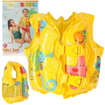 Inflatable swim vest for kids 3-5 years, 18-23 kg, INTEX 59661, yellow