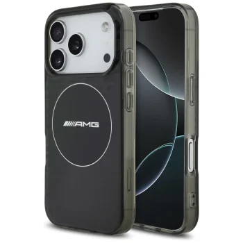 AMG Double Layer Transparent Smoked MagSafe dėklas iPhone 17 Pro, juodas