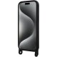Karl Lagerfeld dėklas iPhone 15 telefonui su virvele Crossbody Silicone Ikonik, juodas