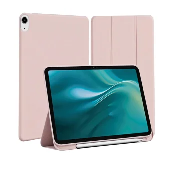 Etteri atverčiamas dėklas, skirtas Apple iPad Air 10.9 / 11, šviesiai rožinis