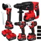 OPEX TOOLS OPX28007 akumuliatorinių įrankių rinkinys 4-in-1 (21V, 2x 3.0Ah)