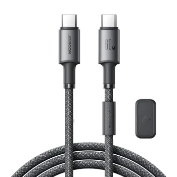Joyroom S-A50 60W USB-C to USB-C Cable with Magnetic Organizer, 1.2m, Gray