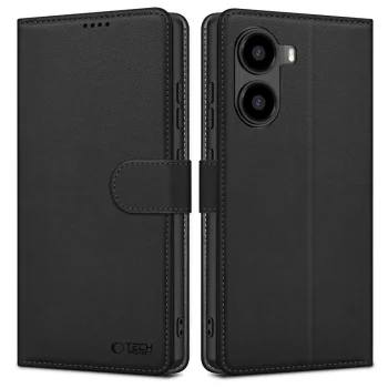 Atverčiamasis dėklas Tech-Protect Wallet Xiaomi Poco X7 Pro 5G, juodas