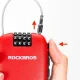 Dviračio spyna Rockbros 32420981001 su susukamu trosu, raudona