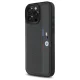 BMW dėklas iPhone 16 Pro Max telefonui M Perforated Tricolor Detail Line, tamsiai pilkas