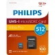 Atminties kortelė Philips MicroSDXC 512 GB UHS-I U3 V30 A1 Class 10 su SD adapteriu