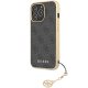Guess iPhone 14 Pro dėklas 4G Charms Collection, pilkas