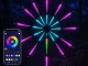 Dekoratyvinis LED šviestuvas Fejerverkas RGB, valdymas programėle ir pultu, USB