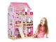 ECOTOYS medinis lėlių namelis su LED apšvietimu ir baldais 133618