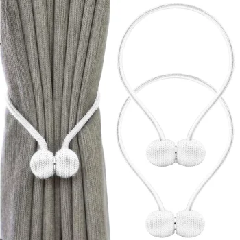 Magnetic Curtain Tiebacks 2 pcs White