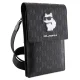 Karl Lagerfeld Saffiano Monogram Choupette telefono krepšelis, juodas